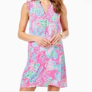 Lilly Pulitzer cally soft shift dress prosecco pink seaing things sizes 8 & 10